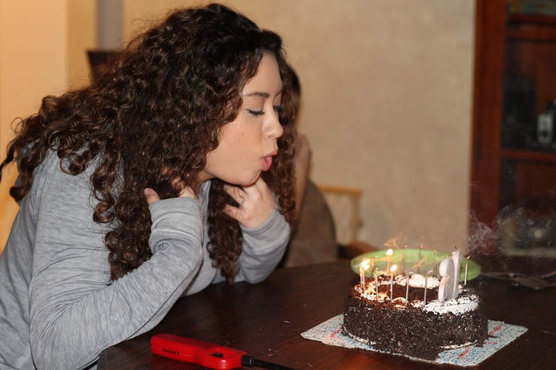 birthday, fun, headshot, caucasian, celebration, attractive, burning, dessert, hairstyle, sweet food, teen, adorable, 16, food, sweet, candle, brown, cake