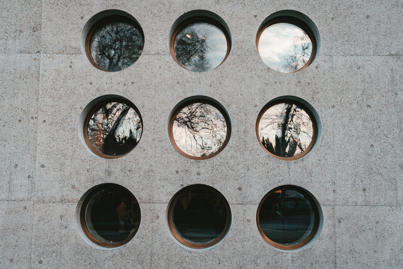 landesmuseum, repetition, human, porthole, person, shape, contact lens, pattern, zürich, close-up, design, wristwatch, wall, steel, day, in a row, directly above