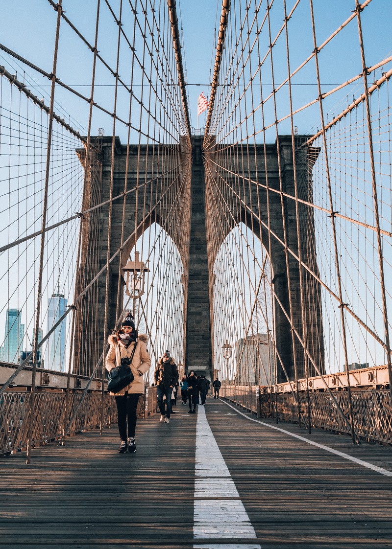 incidental people, apparel, people, pedestrian, bridge, lifestyles, connection, office building exterior, architecture, coat, engineering, adult, travel destinations