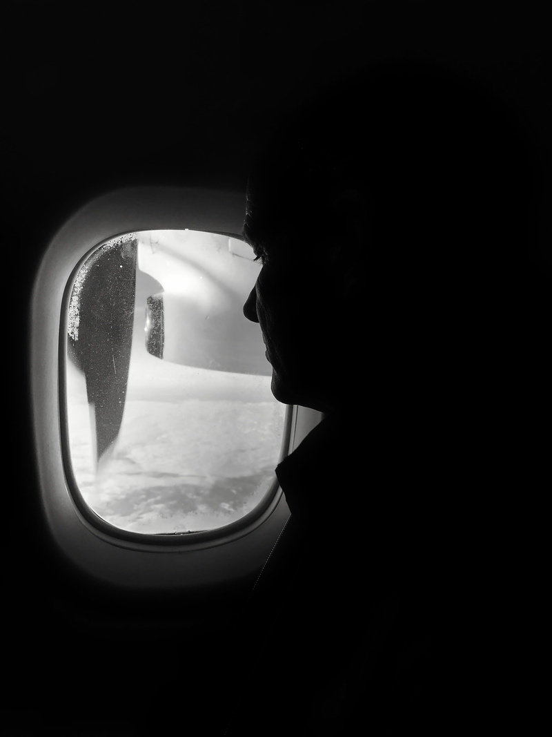 real people, greyscale, plane, public transportation, lofoten, human, men, window, leisure activity, machine, one person, mirror, glass - material, inside