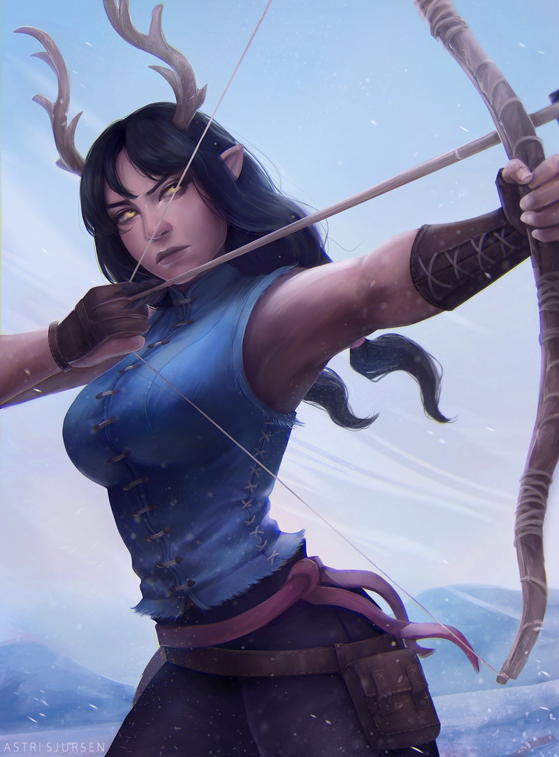 elves, 1080P, warrior, archer, fantasy art