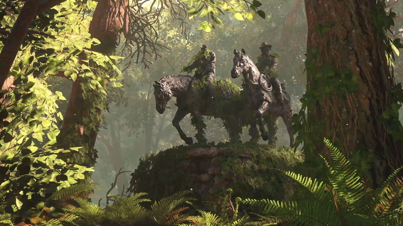 water, dinosaur, cyborg, tranquility, dawn, Horizon, archer, trunk, animals in the wild, Futuristic, tree, action, sci, warrior, no people, robot, bark