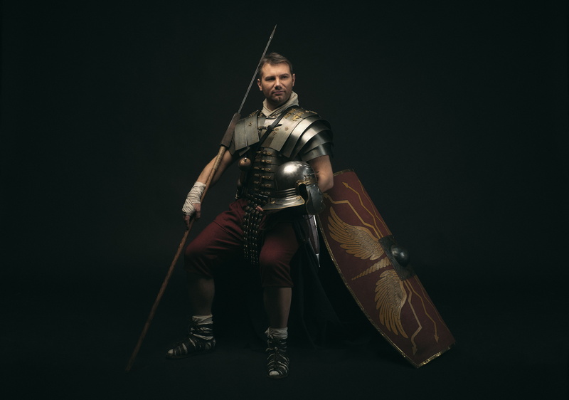 one person, samurai, front view, standing, studio, weapon, black background, war, human, security, protection, indoors, history, duel, portrait, costume
