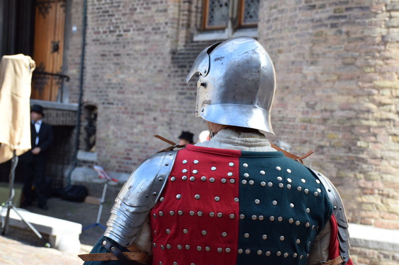 5K, men, rear view, real people, clothing, wall, war, protection, government, helmet, weapons, armor, historical, history, the past, uniform, suit of armor