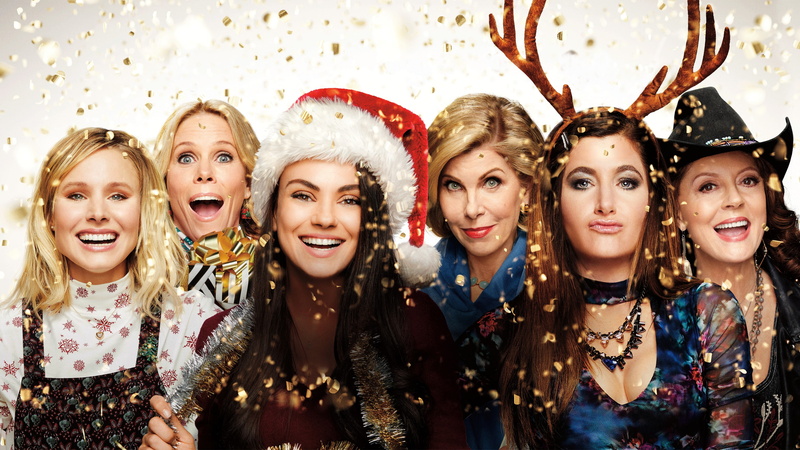 Mila Kunis, Kristen Bell, Kathryn Hahn, 4K, women, A Bad Moms Christmas, christmas, celebrating, 5k, six
