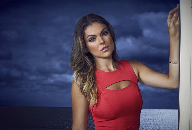 girl, 1080P, red, beautiful, look, dress, Serinda Swan