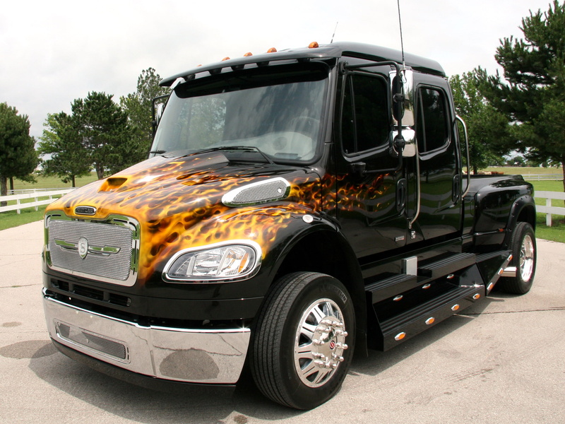 business, m 2, tractor, freightliner, strut, 2004, class, 4x4, grille, sportchassis, semi, 1080P