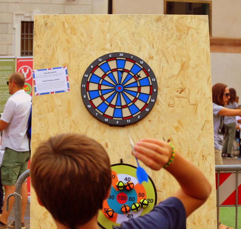 leisure activity, italy, multi colored, tocatì, boys, architecture, play, males, people, men, darts, built structure, design, real people, art and craft