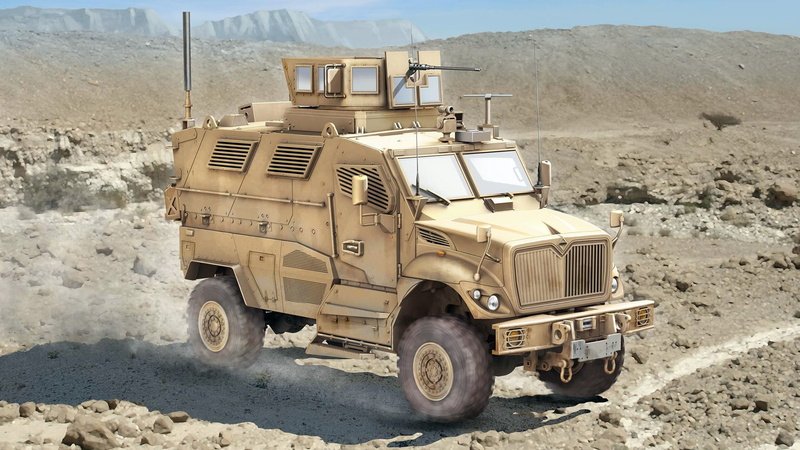 APC, 1080P, mine resistant ambush protected, minestone zastosowany, International MaxxPro, MRAP, 4x4, protected from undermining and attack from ambush