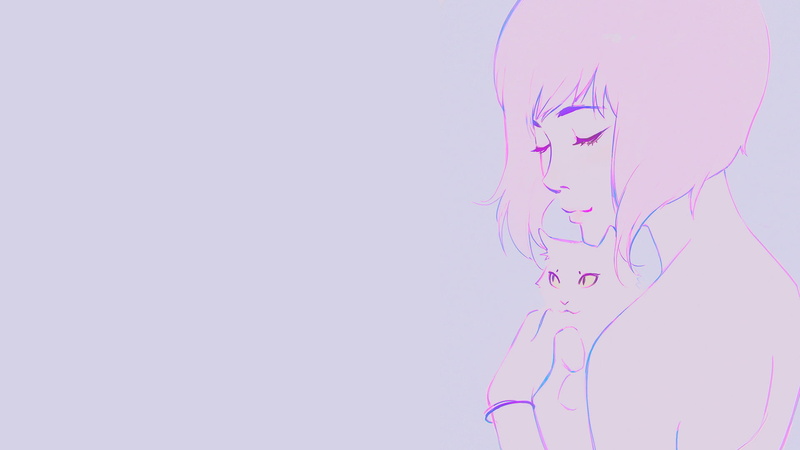 closed eyes, drawn, digital art, Ilya Kuvshinov, short hair, 1080P
