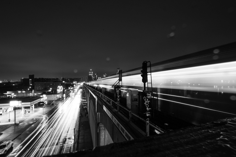 speed, travel, street, railings, royalty  images, mode of transportation, built structure, sky, transportation, urban Scene, urban, evening, bridge, road