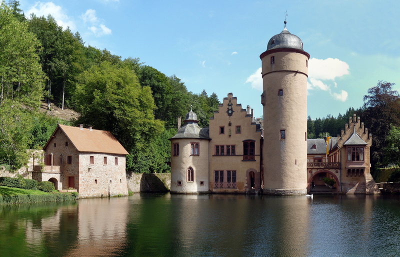 outdoors, castle, day, tower, travel destinations, tourists, nature, reflection, lake, history, daytime, cloud - sky, famous Place, germany, building exterior