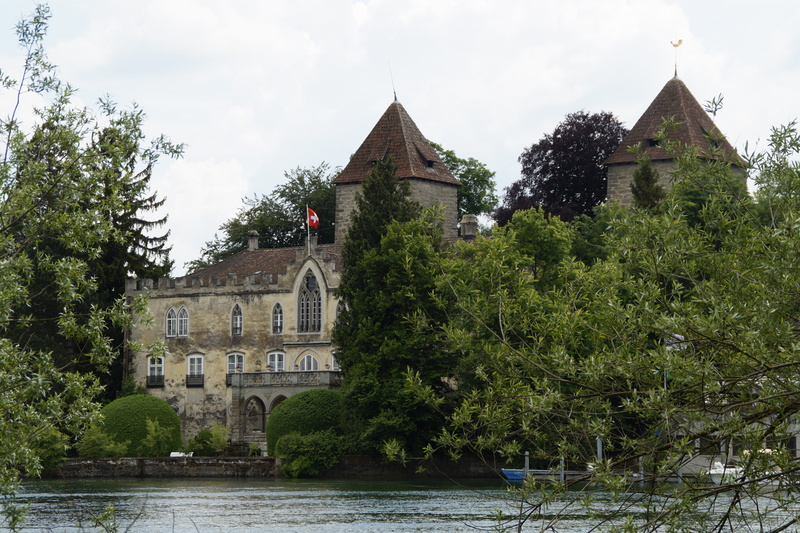 castle, spire, Gottlieben, history, nature, near shore, building, 5K, homes, built structure, bank, outdoors, at the lake, river, day, growth, building exterior