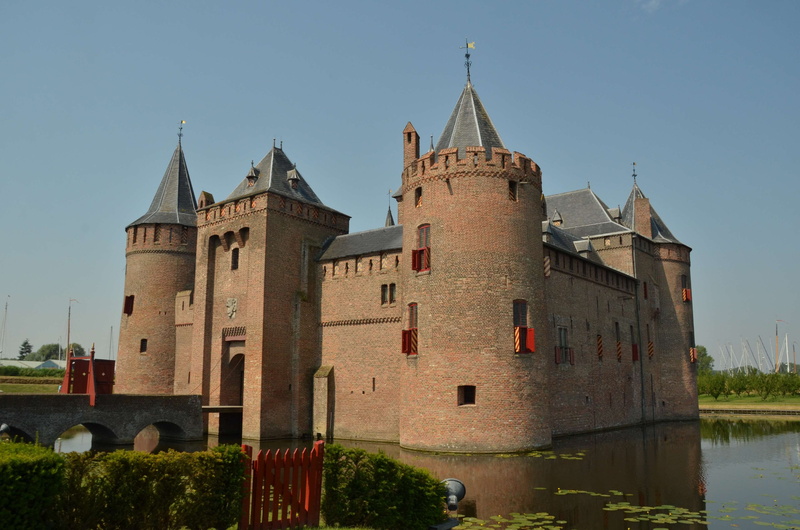 travel destinations, nature, day, 4K, building exterior, no people, the past, built structure, building, moat, architecture, religion, muiderslot, history
