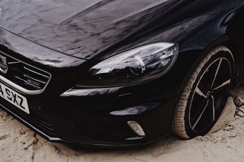 close-up, transportation, stationary, black, bumper, travel, motor vehicle, photo, tire, close, vehicle part, road, wheel, parking, volvo, new, mode of transportation
