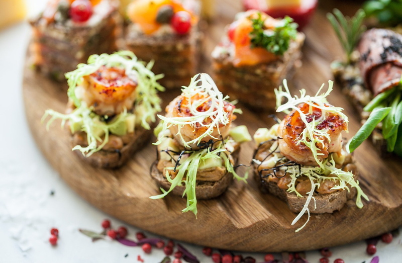 canapés, food, sandwiches, appetizer, 1080P, bread