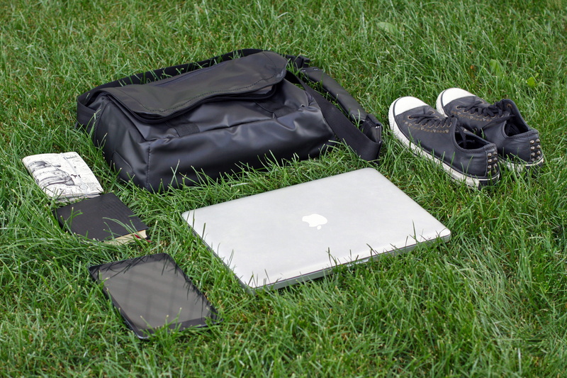field, nature, open, high angle view, grass, mens accessories, mens, gym shoes, still life, black color, notebook, portable, book, outdoors, no people