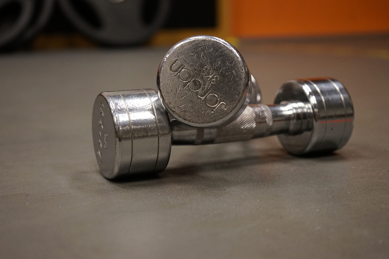 silver, iron, muscular build, close-up, exercising, grey, steel, still life, dumbbells, gym, 5K, exercise equipment, dumbbell, silver colored, weight
