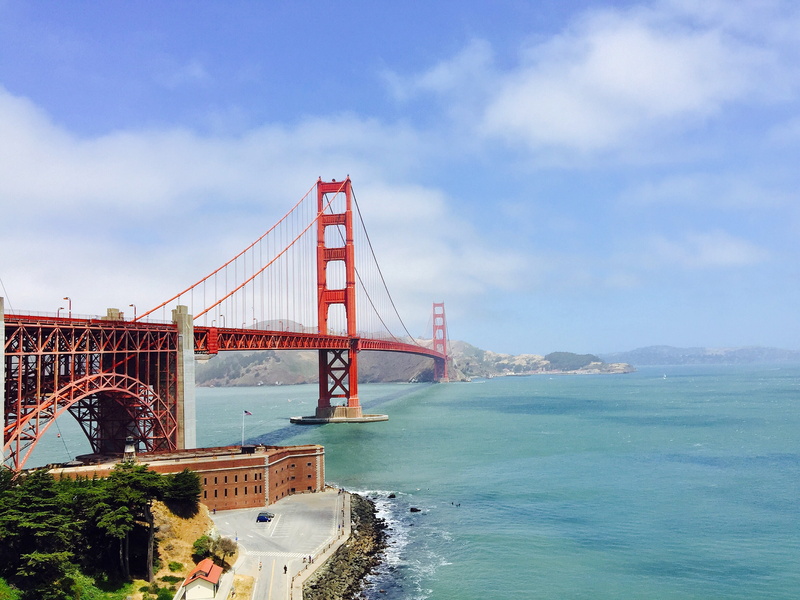 water, built structure, sea, sky, suspension bridge, golden gate bridge, engineering, usa, building, transportation, travel, united states, presidio, mountain