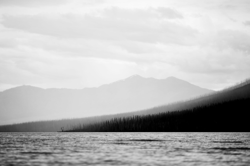 cloud - sky, body, water, ocean, landscape, haze, outdoors, cloud, lake, sky, tree, lake mcdonald, beside, united states, beauty in nature, idyllic, forest