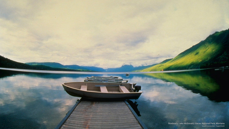 park, National Parks, mcdonald, 2K, montana, lake, rowboats, glacier, national