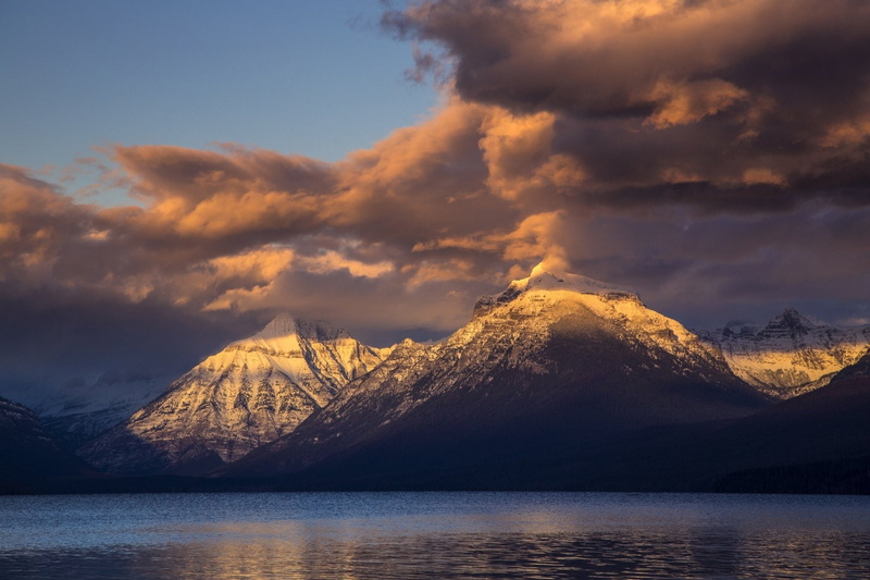 Nature, Wilderness, 1080P, Lake McDonald, Montana, Mountain, Cloud, Lake, National Park, Landscape, Sunset, Glacier National Park