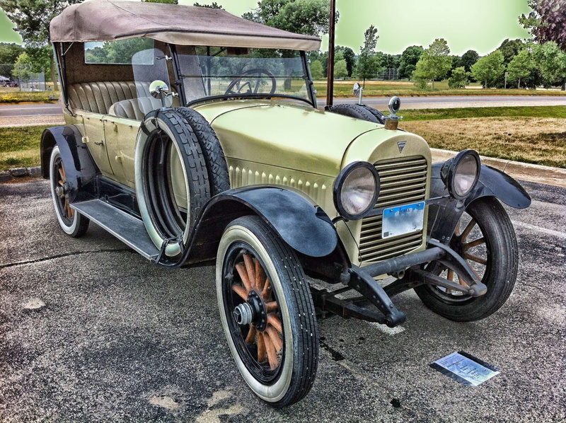phaeton, vintage, stationary, day, hudson, car, antique, motor vehicle, hdr, retro styled, classic, transportation, automobile, road, plant, 1921, auto