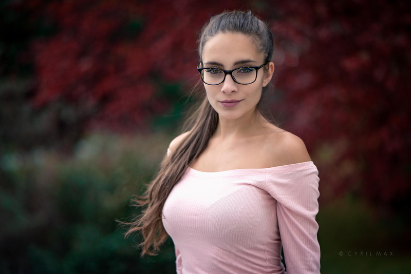 Pavlina, women with glasses, women outdoors, depth of field, smiling, long hair, 1080P, women, portrait