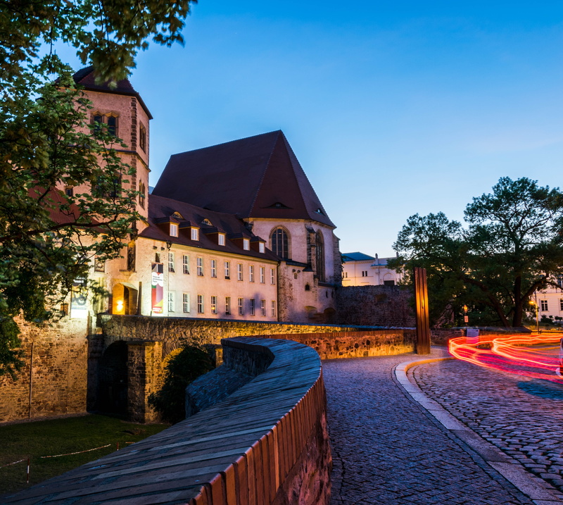tree, halle germany, no people, residential district, sky, foundation moritzburg, staircase, religion, saxony-anhalt, moritz castle, blue, building exterior