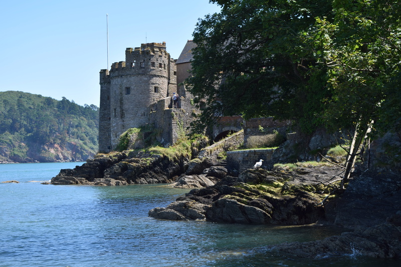 heritage, old, medieval, day, west, River, clear sky, built structure, castle, water, Dartmouth Castle, tree, 5K, architecture, no people, building exterior