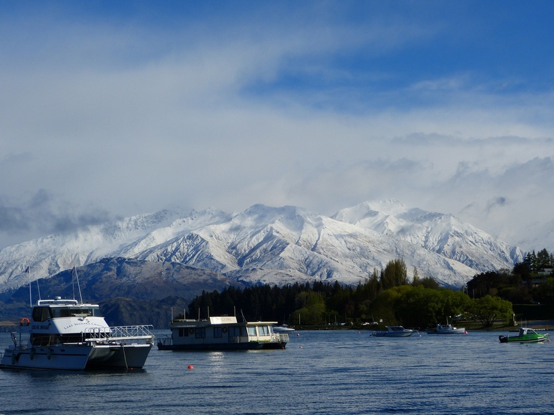 mountain range, scenics - nature, 1080P, mode of transportation, cold temperature, cloud - sky, nautical vessel, outdoors, snowcapped mountain, snow, mountains