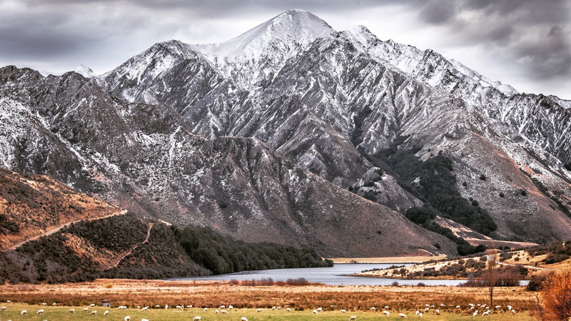 1080P, mountains, queenstown, queenstown lakes district, lakes district, moke lake, lake district, mountain lake, otago, new zealand