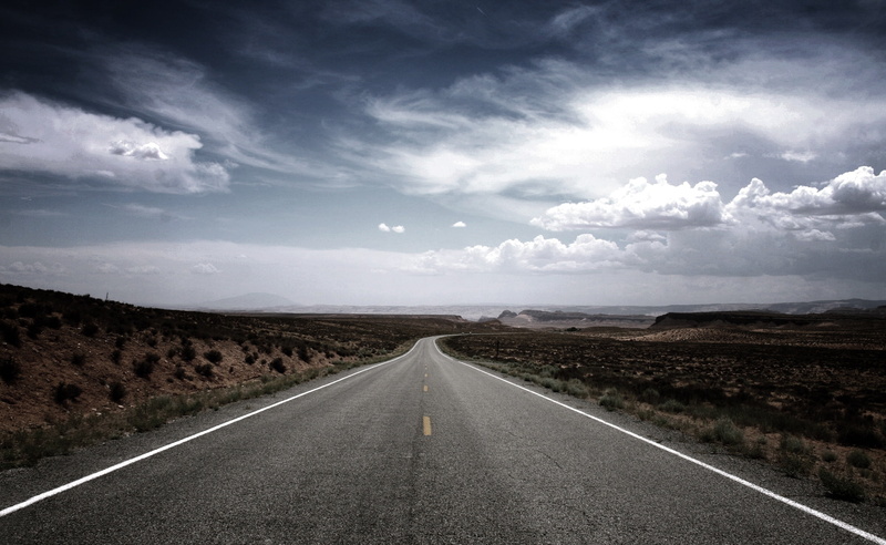 marking, Landscape, straight, dividing line, the way forward, cloud - sky, tranquility, direction, outdoors, road marking, sky, vanishing point, sign, environment