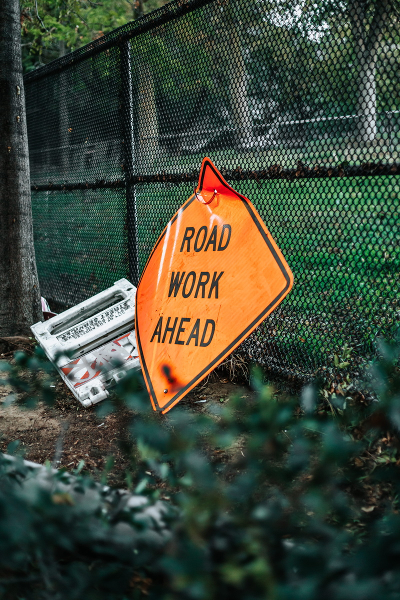 work, nature, message, signage, plant, 5K, sign, boundary, leaning, security, day, warning sign, road, land, ahead, protection, link, warning symbol, no people