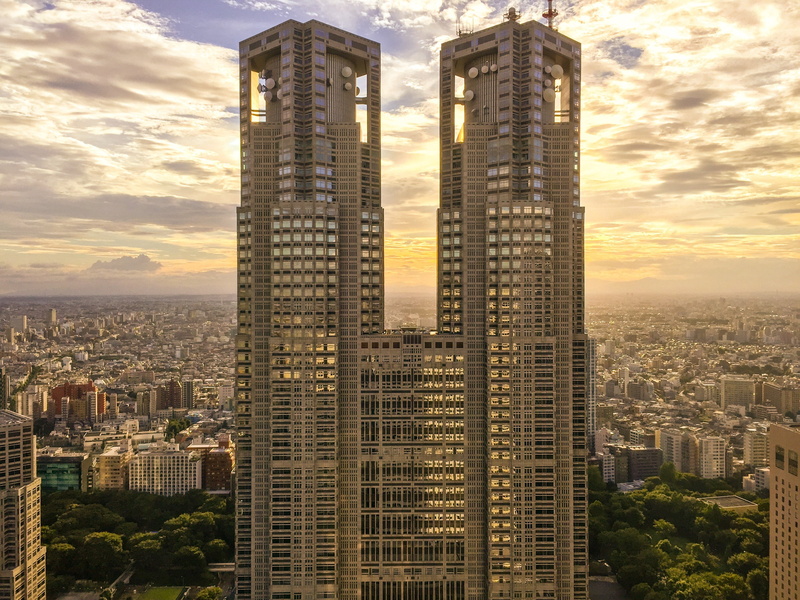ahead, nature, sunset, landmark, 2K, travel destinations, japanese, skyscraper, urban, japan, cloud - sky, residential district, tall - high, building