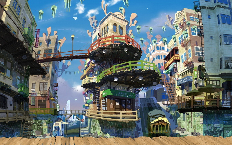skull, anime, warrior, fighting, girl, 1sgirls, girls, mahga, chibi, art, fantasy, cityscapes, artwork, 1080P, skullgirls, action