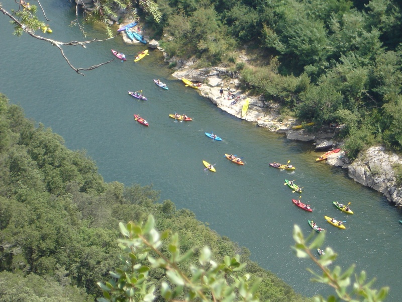 plant, day, crowd, paddler, high angle view, bay, sea, nature, transportation, canoeing, ardeche, nautical vessel, group of people, france, growth, outdoors