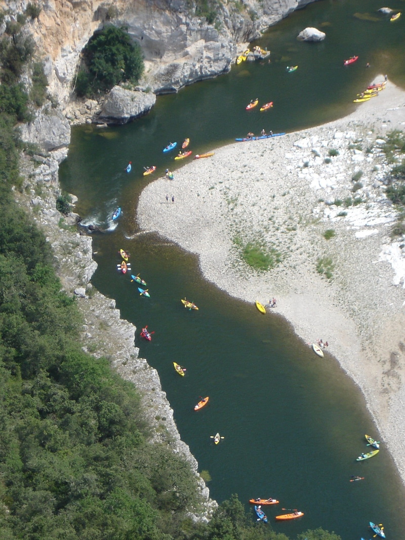 real people, high angle view, day, Canoeist, Canoeing, people, land, scenics - nature, ardeche, nature, rock, outdoors, beauty in nature, group of people