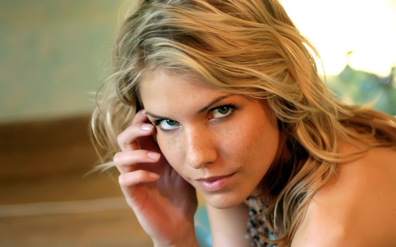 adult, depression - sadness, human face, blonde, young women, adolescence, looking at camera, hand, one person, Iveta Vale, long hair, focus on foreground