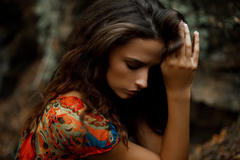 eyes closed, sadness, adult, women, hopelessness, model, hair, frustration, young adult, beautiful woman, contemplation, one person, emotion, depression - sadness