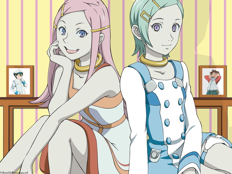 Cute, emotion, communication, Room, two people, Girl, front view, representation, hair, females, portrait, teenager, Eureka seven, waist up, adult, happiness