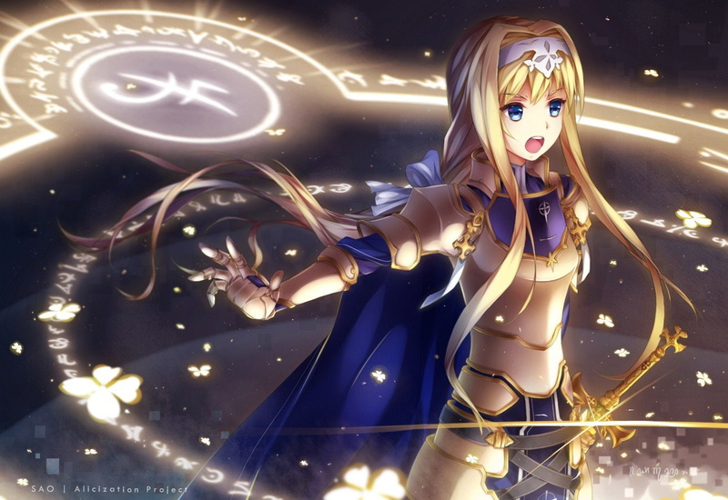 anime, Alice Synthesis Thirty, Sword Art Online, 720P, sword, Anime Girls