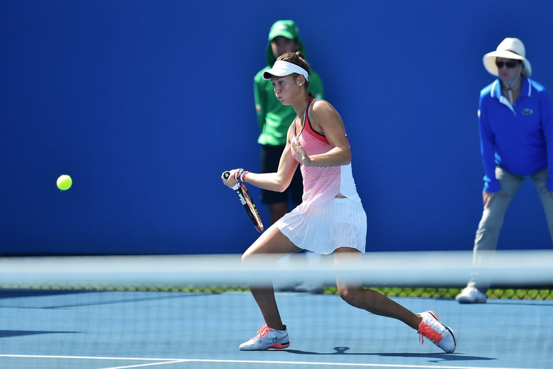 skill, tennis racket, 1080P, lifestyles, adult, blue, full length, sport, tennis, clothing, ball, women, young adult, racket, Tereza Mihalikova, hitting