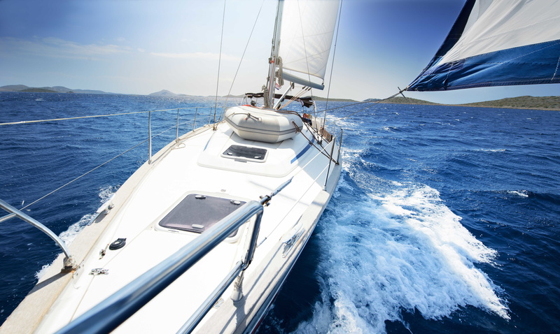 boat, clouds, space, summer, squirt, sky, the sky, stay, sea, sail, travel, bokeh, the course, tourism, deck, ship, yacht, horizon, 8K, ., marine, full