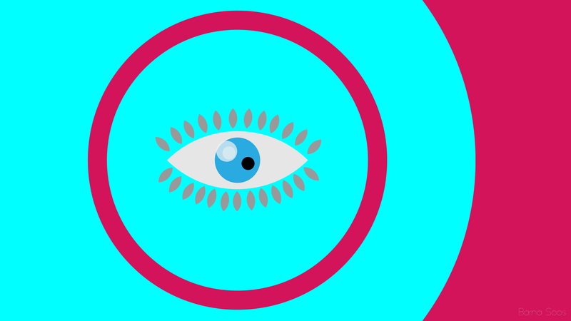 blue background, green color, eyes, eye, plastic, 8K, blue, minimalism, digital composite, close-up, fuel and power generation, power supply, circle, abstract