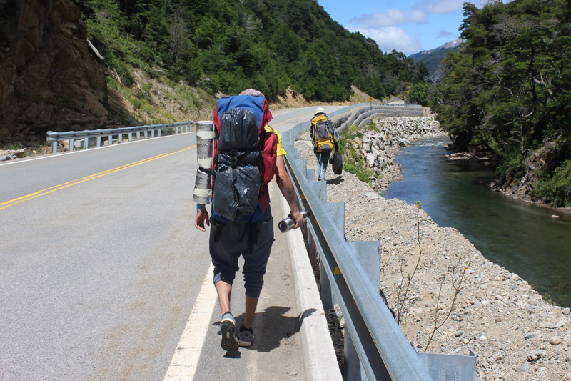 walk, real people, adult, rear view, outdoors, route, backpacker, casual clothing, road, day, 5K, enjoy, water, walking, women, leisure activity, men