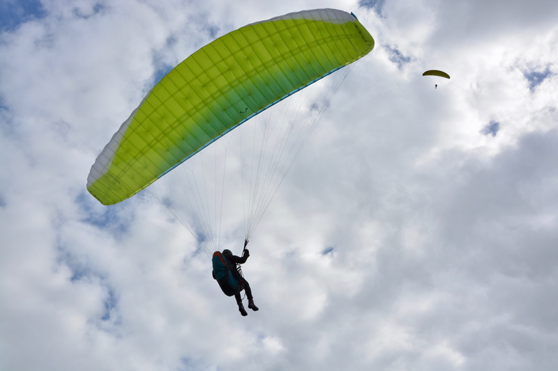 freedom, air, cloud - sky, paraglider, sailing, flying, fly, 5K, wing blue green, extreme sports, mid-air, sport, skydiving, parachute, outdoor, exhilaration