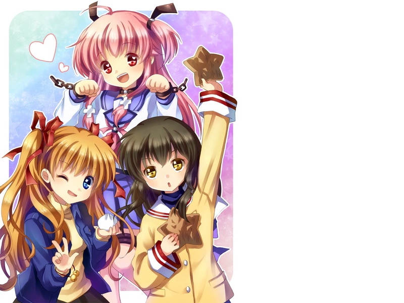 Fuuko Ibuki, Anime, Clannad, Crossover, Yui (Angel Beats!), 1080P, Angel Beats!