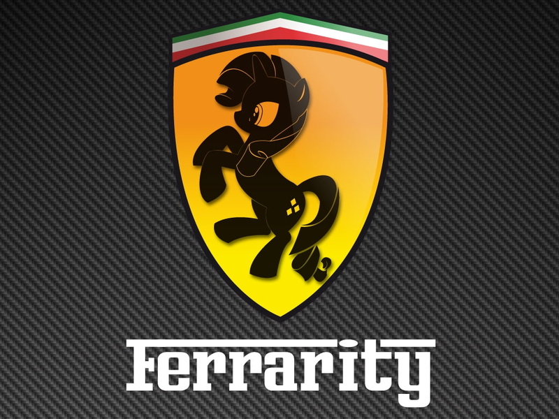 emblem, x, little, pony, art, 480P, hd, parody, rarity, cars, Ferrari