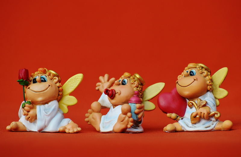 red background, rose, group of objects, cute, representation, sculpture, heart, figurine, no people, colored background, figure, indoors, animal, computer Graphic